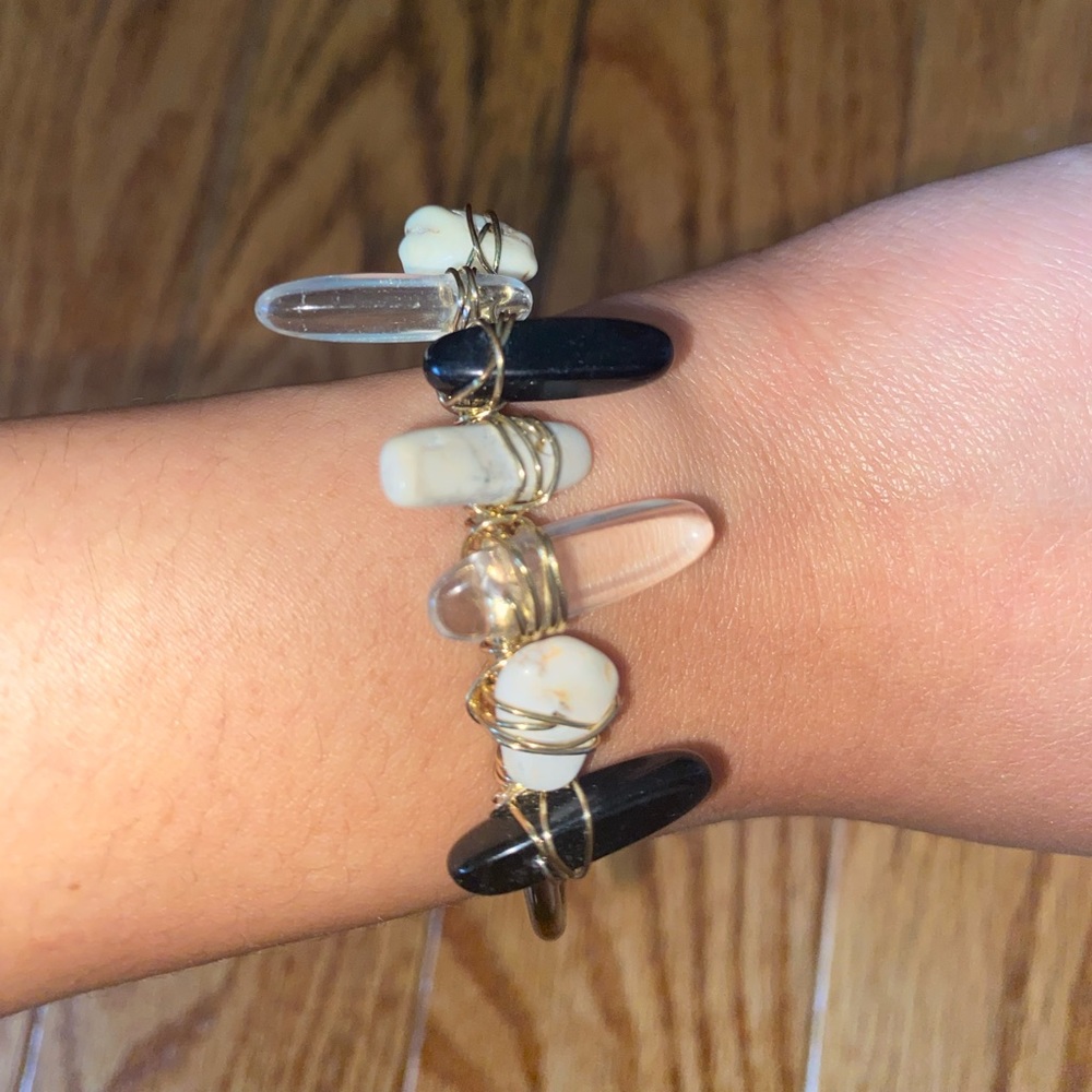 Black and White Stone Bracelet